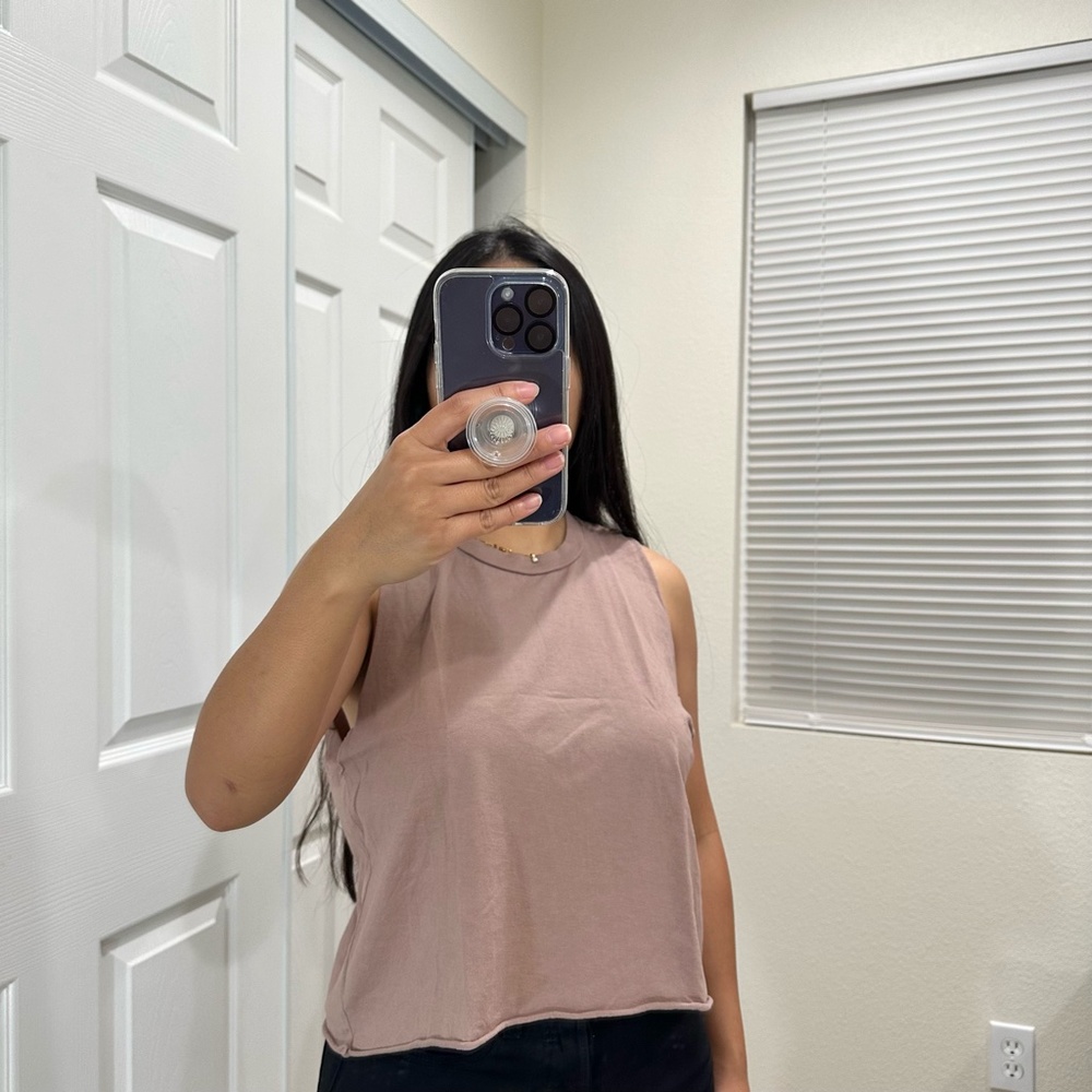 BRANDY MELVILLE TAN MUSCLE TEE